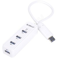 Концентратор USB Orico H4818-U3 (белый) USB 3.0 x 4, возможность подключения дополнительного питания