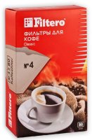 Filtero №4 фильтры для кофе, для кофеварок капельного типа, бумажные, 80 шт, коричневый