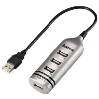  USB 2.0 1:4, silver,  , Hama