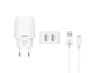   Nobby Comfort 011-001 2xUSB 3.4A (2.1/1.2A) +  microUSB 1.2m SoftTouch Whi