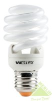 Лампа энергосберегающая Wolta спираль, цоколь E27, 20W, холодный свет