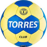 Мяч гандбольный матчевый Torres Club, арт. H30011, размер 1, сине-желтый
