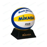 Мяч для пляжного волейбола сувенирный Mikasa VX3.5, цвет бело-желто-синий