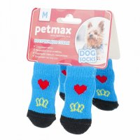 Петмакс Носки для собак WanTalk с сердцем синие размер M