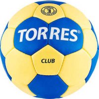 Мяч гандбольный матчевый Torres Club, арт. H30013, размер 3, сине-желтый