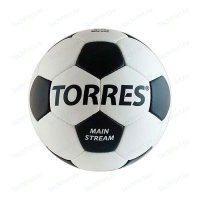 Мяч футбольный Torres Main Stream, (арт. F30184), размер 4, цвет: бело-черный