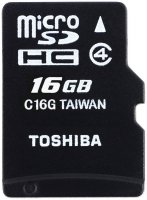   Micro SDHC 16Gb Class 10 Toshiba THN-M301R0160EA +  SD