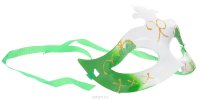 Маска карнавальная Феникс-презент "Фигурная", цвет: белый, зеленый