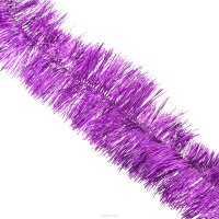 Мишура новогодняя "Sima-land", цвет: фиолетовый, диаметр 9 см, длина 165 см. 701307