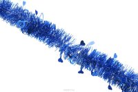 Мишура новогодняя "Sima-land", цвет: синий, серебристый, диаметр 5 см, длина 200 см. 702607