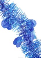 Мишура новогодняя "Sima-land", цвет: синий, диаметр 8 см, длина 200 см. 702596