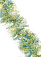 Мишура новогодняя "Sima-land", цвет: серебристый, золотистый, голубой, диаметр 9 см, длина 200 см. 7