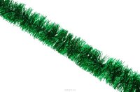 Мишура новогодняя "Sima-land", цвет: зеленый, диаметр 6,5 см, длина 140 см