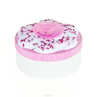 Шкатулка декоративная Home Queen "Кулич", цвет: розовый, 9 см х 4,5 см