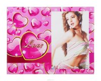 Фоторамка Sima-land "Романтика любви", цвет: розовый, 10 см х 15 см