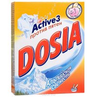 Стиральный порошок Dosia "Active 3", ручная стирка, альпийская свежесть, 365 г
