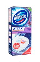 Стикер для очищения унитаза Domestos "Attax. Цветочная свежесть", 3 х 10 г