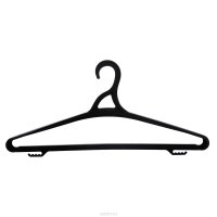 Вешалка для верхней одежды "Darel Plastic", цвет: черный, размер 52-54