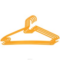Вешалка для одежды MTM "Популярная", цвет: оранжевый, 4 шт