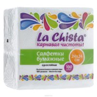 Салфетки бумажные "La Chista", однослойные, 100 шт