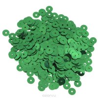Пайетки плоские "Астра", цвет: зеленый, 6 мм, 10 г. 7700471_4
