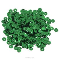 Пайетки граненые "Астра", цвет: зеленый, 6 мм, 10 г. 7700472_4