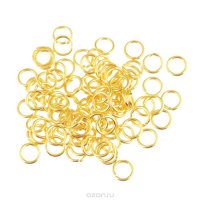 Кольцо для бус "Астра", цвет: золото, 5 мм, 100 шт