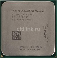 CPU AMD A4-6320 (AD6320O) 3.8 GHz/2core/SVGA Radeon HD 8370D/ 1 /65W/5 GT/s Socket FM2
