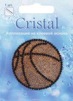 Аппликация на клеевой основе Cristal "Мяч", диаметр 4,7 см