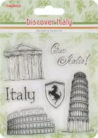 Набор штампов 10,5*10,5 см Итальянские каникулы. Италия (англ.) SCB4904013b