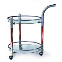 Стол сервировочный С 4 прозрачное стекло/металлик