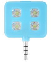 Аксессуар SkinBox LED Flash 4 диода jack 3.5mm Blue Вспышка