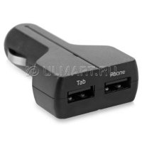 Сетевое зарядное устройство USB Prime Line 2 USB 2.1A черное (2311)