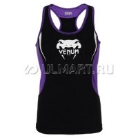 Майка спортивная Venum Women Body Fit (черно-фиолетовый, M)