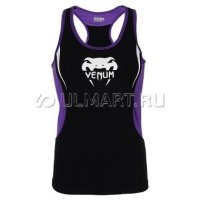 Майка спортивная Venum Women Body Fit (черно-фиолетовый, S)