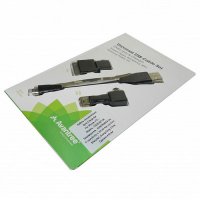 Кабель USB-MicroUSB Avantree с переходниками miniUSB и iPhone4 (CGUS-SET-04) 13 см черный