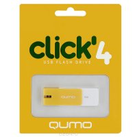  Flash USB drive QUMO 4Gb Click, amber RET