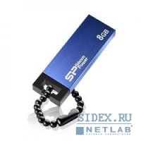 Носитель информации USB 2.0 Silicon Power USB Drive 8Gb, Touch 835 [SP008GBUF2835V2B], Blue