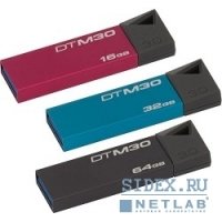Носитель информации USB 3.0 Kingston USB Memory 64Gb, (DTM30/64B)