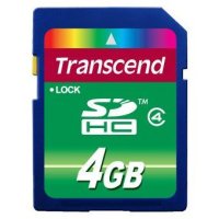 Transcend (TS4GSDHC4) SecureDigital High Capacity (SDHC) MemoryCard 4Gb Class4
