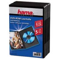 Коробки для DVD дисков Jewel Case, 5 шт., черный, Hama-49822