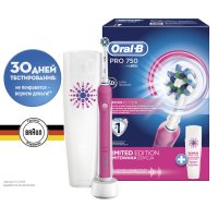    Oral-B PRO 750 Pink,  +   Cross Action EB50 4 