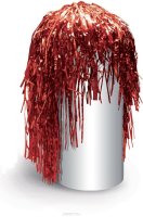 Partymania Маскарадный парик из дождика Веселый праздник T1222 цвет красный