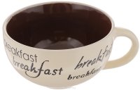 Чашка Wing Star "Breakfast", цвет: бежевый, коричневый, 420 мл