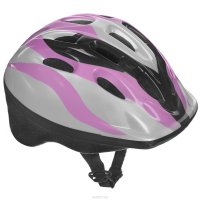 Шлем защитный "Action", цвет: белый, черный, розовый. Размер XS (48-51). PWH-40