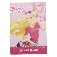 Цветная бумага Barbie, 16 листов