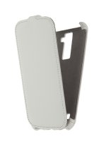  LG K10 K410 Activ Flip Case Leather White 57474