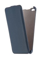   Micromax Q450 Canvas Silver 5 Activ Flip Case Leather Blue 55383