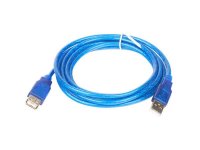    Telecom USB 2.0 AM-AF Transparent-Blue 1.8m VUS6956