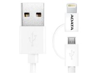   A-Data Lightning/microUSB to USB 1m AMFI2IN1-100CM-CWH White